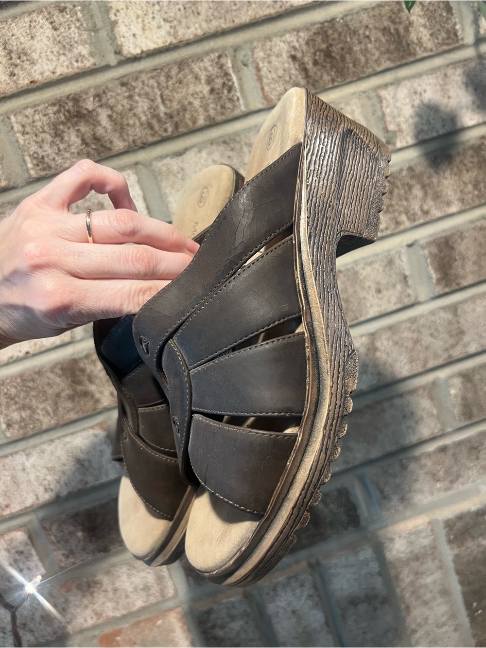 Vintage Montego Bay Club Chunky Wedge Sandals